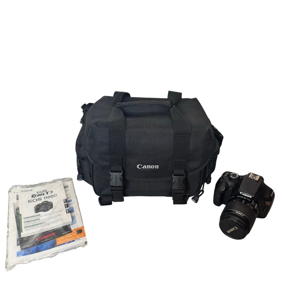 Canon Camera EOS 1100D Rebel T3 DSLR & Bag Tested Working Excellent Condition